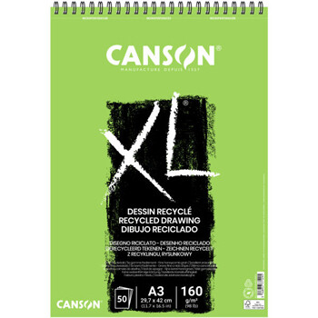 Bloco Espiralado Canson XL Recycle A3 160g 50fls