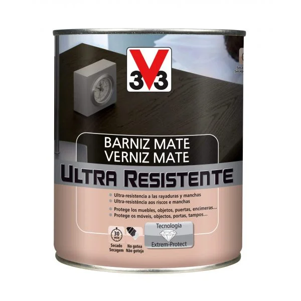 V33 Verniz Interior Mate Incolor 0.75L