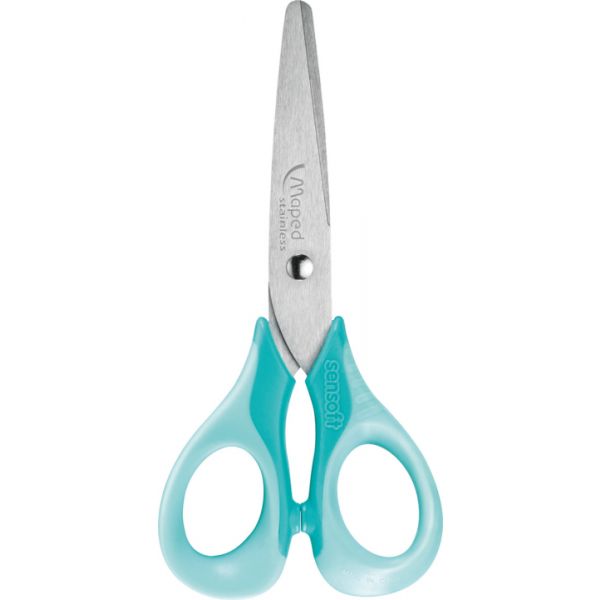 Maped Tesoura Escolar Sensoft Pastel 13cm 3D