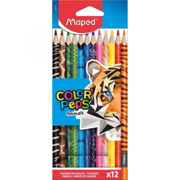 Maped Color Peps Lápis Animais 12 un.