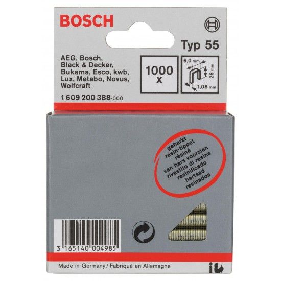 Agrafo estreito tipo 55 resinado refª 1609200388 BOSCH