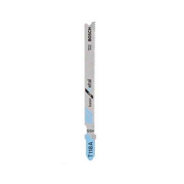 Bosch Conjunto de Lâminas de Serra Tico-tico T 118 A Basic Metal 100 Unidades