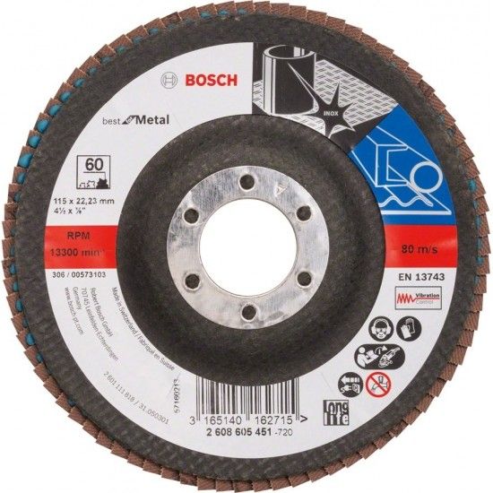 Disco lamelas 115mm G60 refª 2608605451 BOSCH