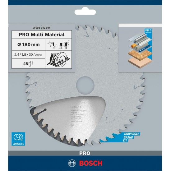 Disco PRO Multi Material, 180 x 2,4 x 30 mm refª 2608640507 BOSCH