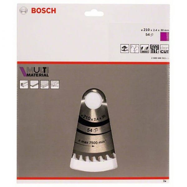 Bosch Professional Mm Mu H 210x30-54 Circular Saw Blade Prateado