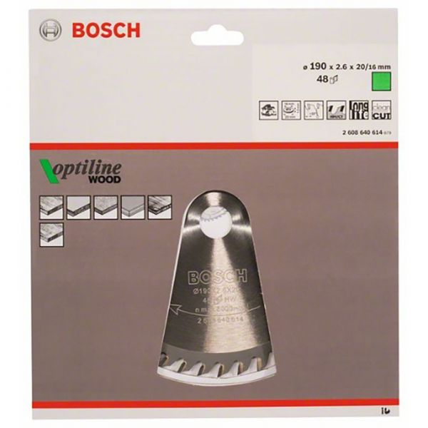Bosch Professional Op Wo H 190x20-48 Multimaterial Circular Disc Prateado