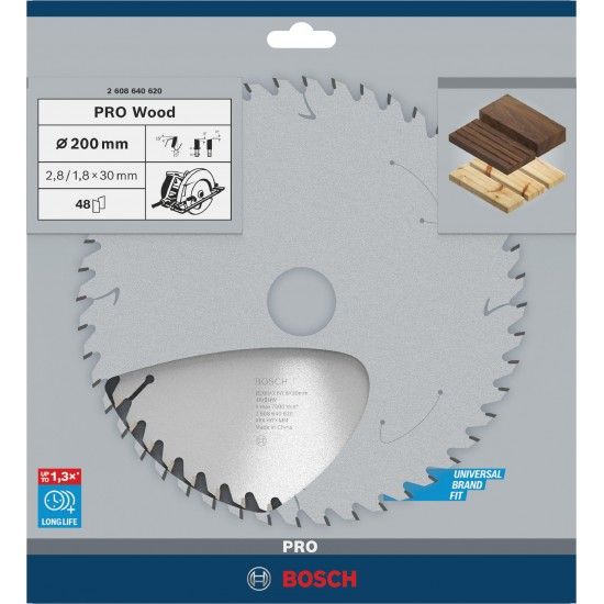 Disco PRO Wood, 200 x 2,8 x 30 mm, T48 refª 2608640620 BOSCH