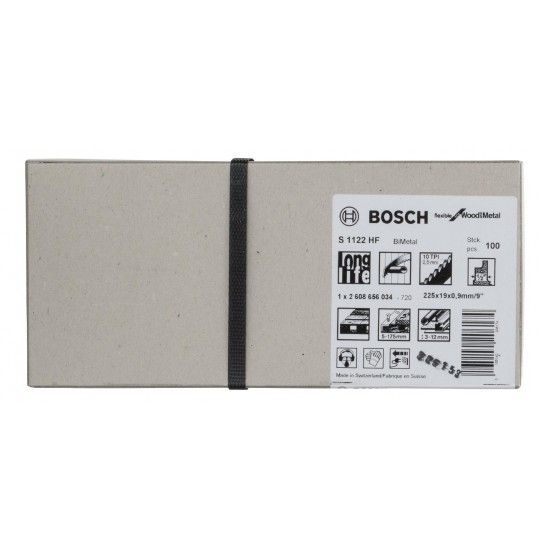 Lâmina de serra sabre Pallet Repair S1122HF fast, 100 pçs refª 2608656034 BOSCH