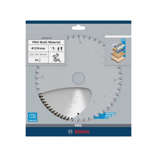 Disco PRO Multi Material, 210 x 2,5 x 30 mm refª 2608640445 BOSCH
