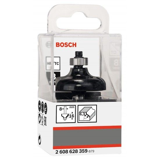Fresa Bit Ogee Fillet, R 6.4, Shank 8 mm refª 2608628359 BOSCH