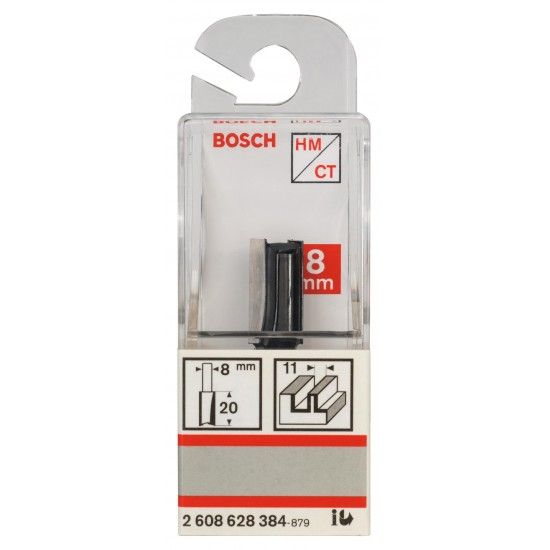 Fresa Straight Bit, Two Flutes, Ø 11 x L 19.6, Shank 8 mm refª 2608628384 BOSCH