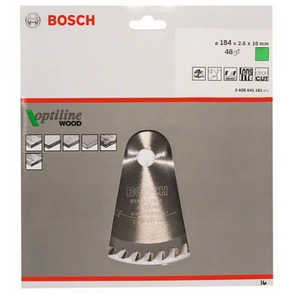 Bosch Professional Op Wo H 184x16-48 Circular Saw Blade Prateado