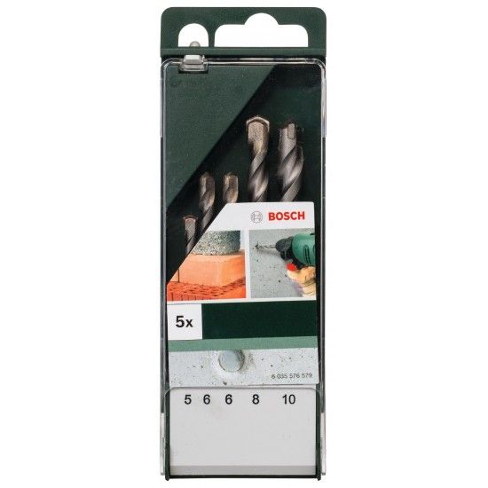 Conjunto de 5 brocas para betão5,0 x 85; 6,0 x 100; 6,0 x 100; 8,0 x 120; 10,0 x 120 refª 2609255417 BOSCH