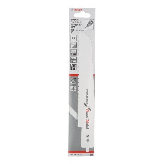 Lâmina de serra sabre M 3456 XF para serra multi-usos Bosch PFZ 500 EProgressor for Wood and Metal refª 2608656931 BOSCH