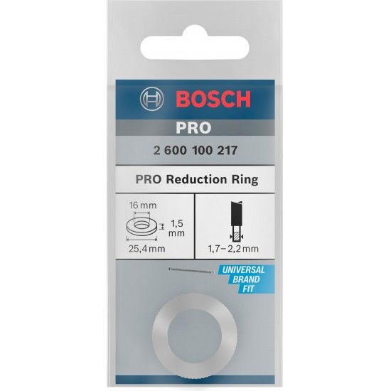Anel de redução para lâmina de serra circular PRO, 25,4 x 1,5 x 16 mm refª 2600100217 BOSCH