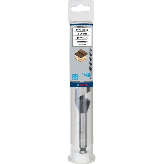 Broca helicoidal PRO Wood, 26 x 95 x 160 mm refª 2608585709 BOSCH