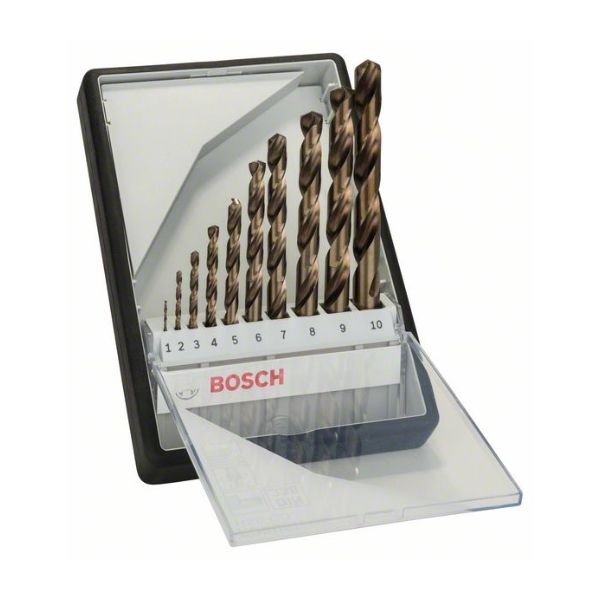 Bosch Broca Professional Hss-co Din338 Robustline 1-10 Metal Drill Bit 10 Unidades Dourado