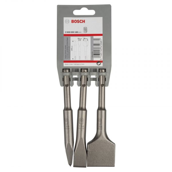 Bosch Chisel Set Sds Plus 3 Pcs 140 mm - 2608690180