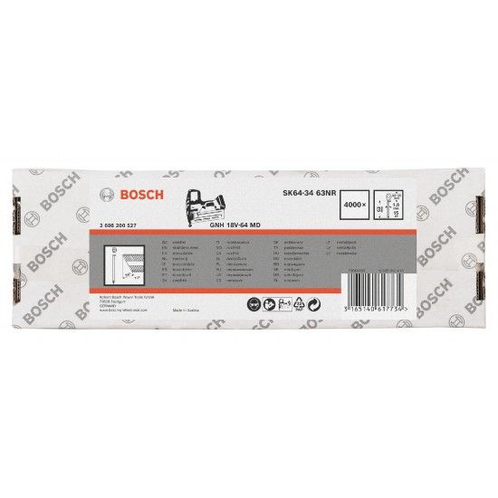 Prego de acabamento DA, SK64-34 63NR refª 2608200527 BOSCH