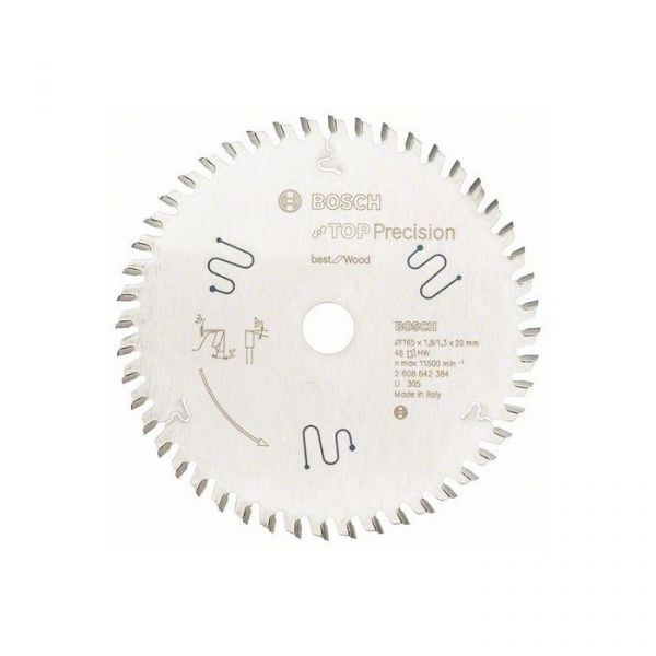 Bosch Acessórios Disco Madeira para Serra Circular 165MMx1,8MM 48D (2608642384)