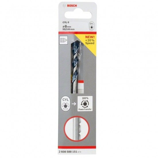 BROCA PEDRA 8MM CYL-5 REF 2.608.588.151 BOSCH