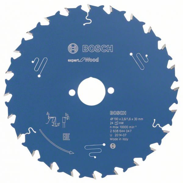 Bosch Lâmina de Serra Circular Expert for Wood 190mm 24 Dentes