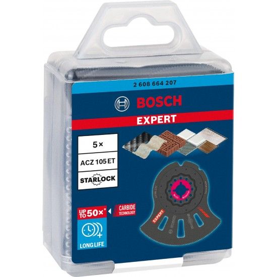 Lâminas ACZ 105 ET EXPERT MultiMaterial Segment 5 un. refª 2608664207 BOSCH