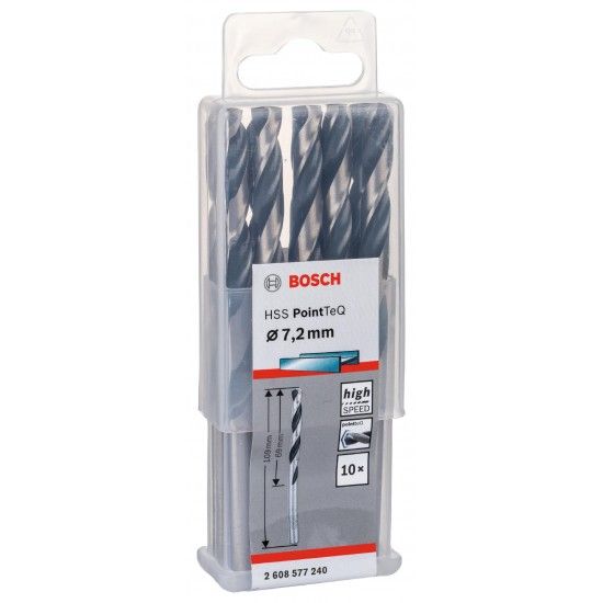 Broca helicoidal HSS PointTeQ 7,2 mm refª 2608577240 BOSCH