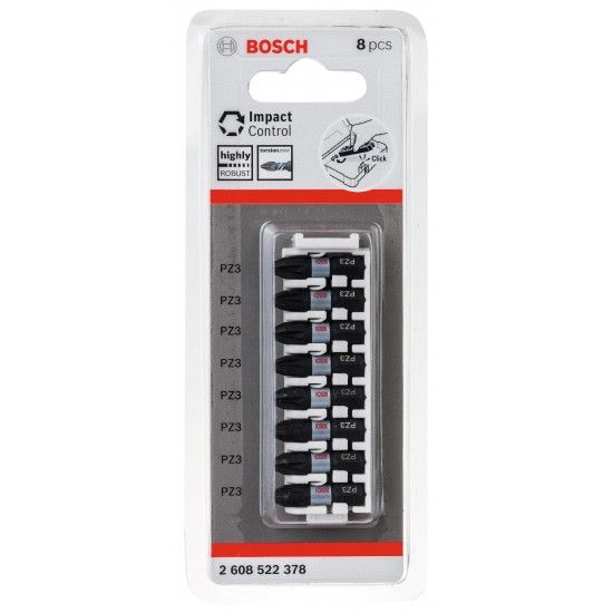 Pontas de aparafusar e chaves de caixa Conjunto de pontas de inserção Impact Control (8XPZ3) refª 2608522378 BOSCH