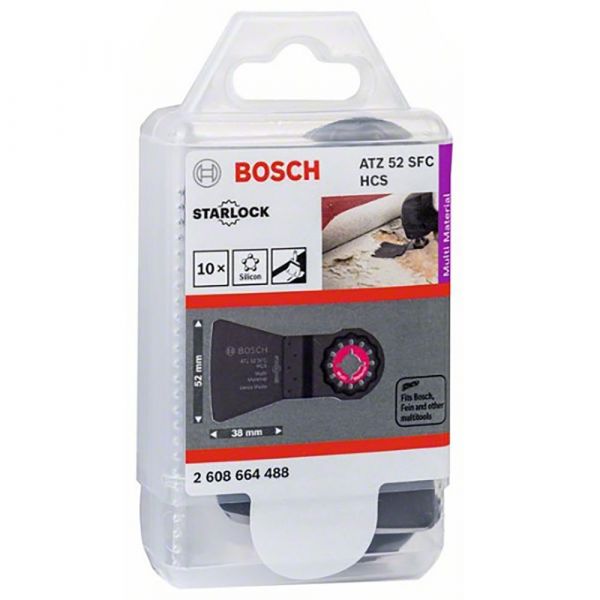 Bosch Conjunto Professional Atz 52 Sfc Multi-material Lâmina De Serra Segmentada 10 Unidades Transparente