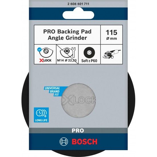 PRO Backing Pad Soft, 115 mm, X-Lock refª 2608601711 BOSCH