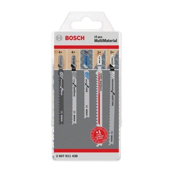 Bosch Professional Endurance Multimaterial 14+1 Lâmina de Serra Tico-Tico Transparente