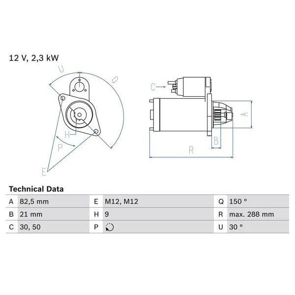 Bosch Motor de Arranque 0986011150