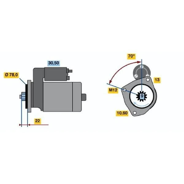 Bosch Motor de Arranque - 0986016161