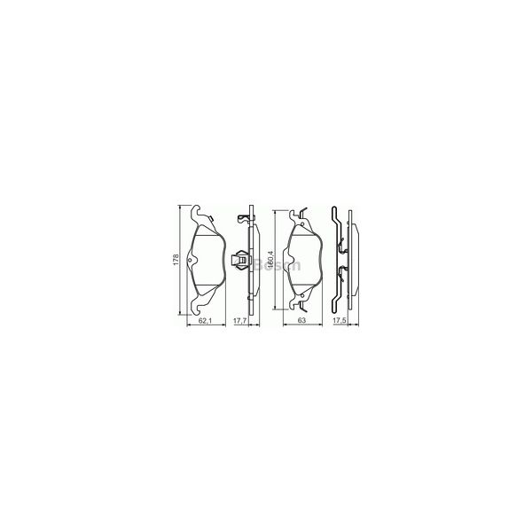 BOSCH Jogo de pastilhas para travão de disco - 3165143657966