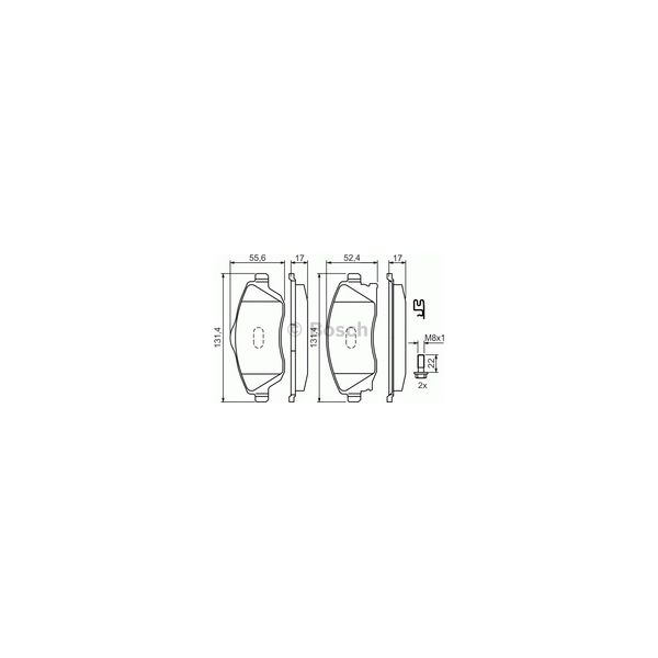 BOSCH Jogo de pastilhas para travão de disco - 3165143661871