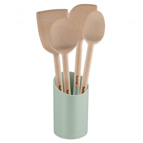 Conjunto Utensílios Tefal K270S504 | Madeira Faia, Verde Água