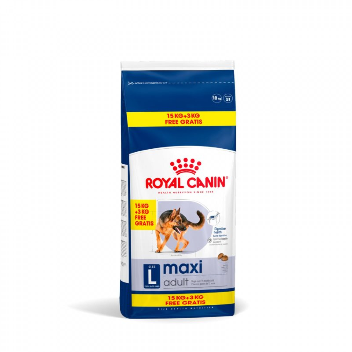 Royal Canin Maxi Adult 15kg + 3kg Oferta Ração para Cão - Campet