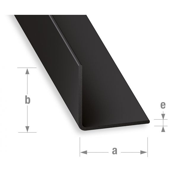 Cqfd Perfil Ângulo Pvc Preto 10x10mm - 1m - 2402354