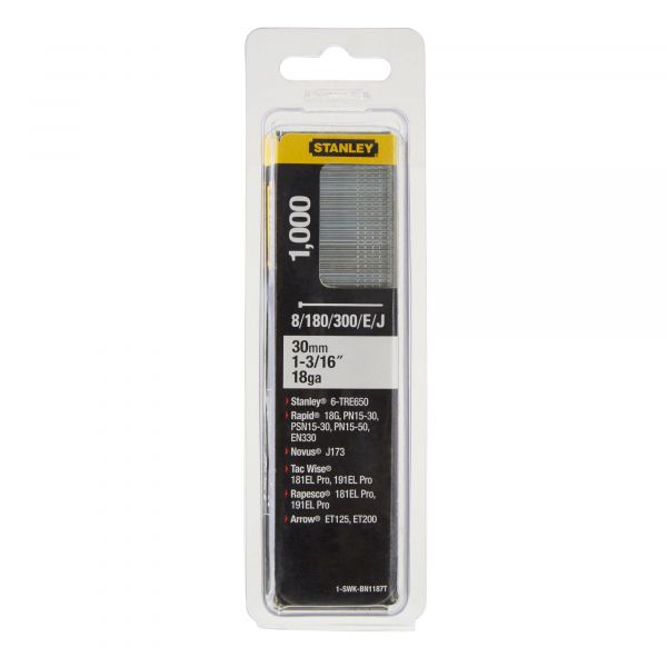 Stanley Prego Tipo J(8/300) 30mm 1000unidades - 10059624