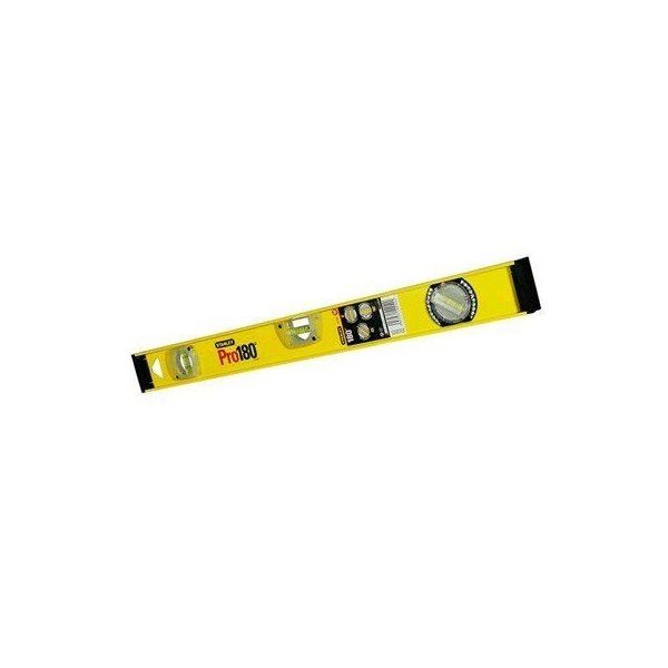 Stanley Nivel Tubular Perfilado 180º C/ 120cm 125x9,8x4,6 Amarelo e Preto - 1-42-923