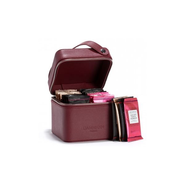 Dammann Frères Caixa Coffret Chá Journey (mala/estojo Bordeaux) 32 Saquetas