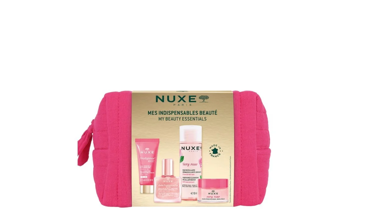 Nuxe My Beauty Essentials Prodigieuse Boost Multicorreção 15ml + Huile Prodigieuse Or Floral 10ml + Very Rose Água Micelar 50ml + Very Rose Bálsamo Labial 15g Coffret