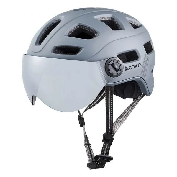 Cairn Quartz Visor Led Usb Urban Helmet Cinzento L