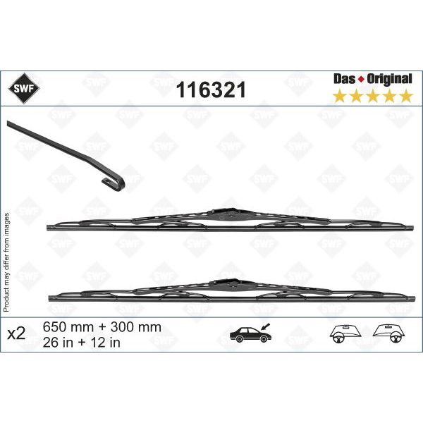 SWF Escova do Limpa-vidros - 116321