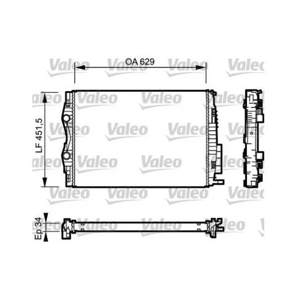 Valeo 734438 - Radiador, arrefecimento do motor - 3276427344387