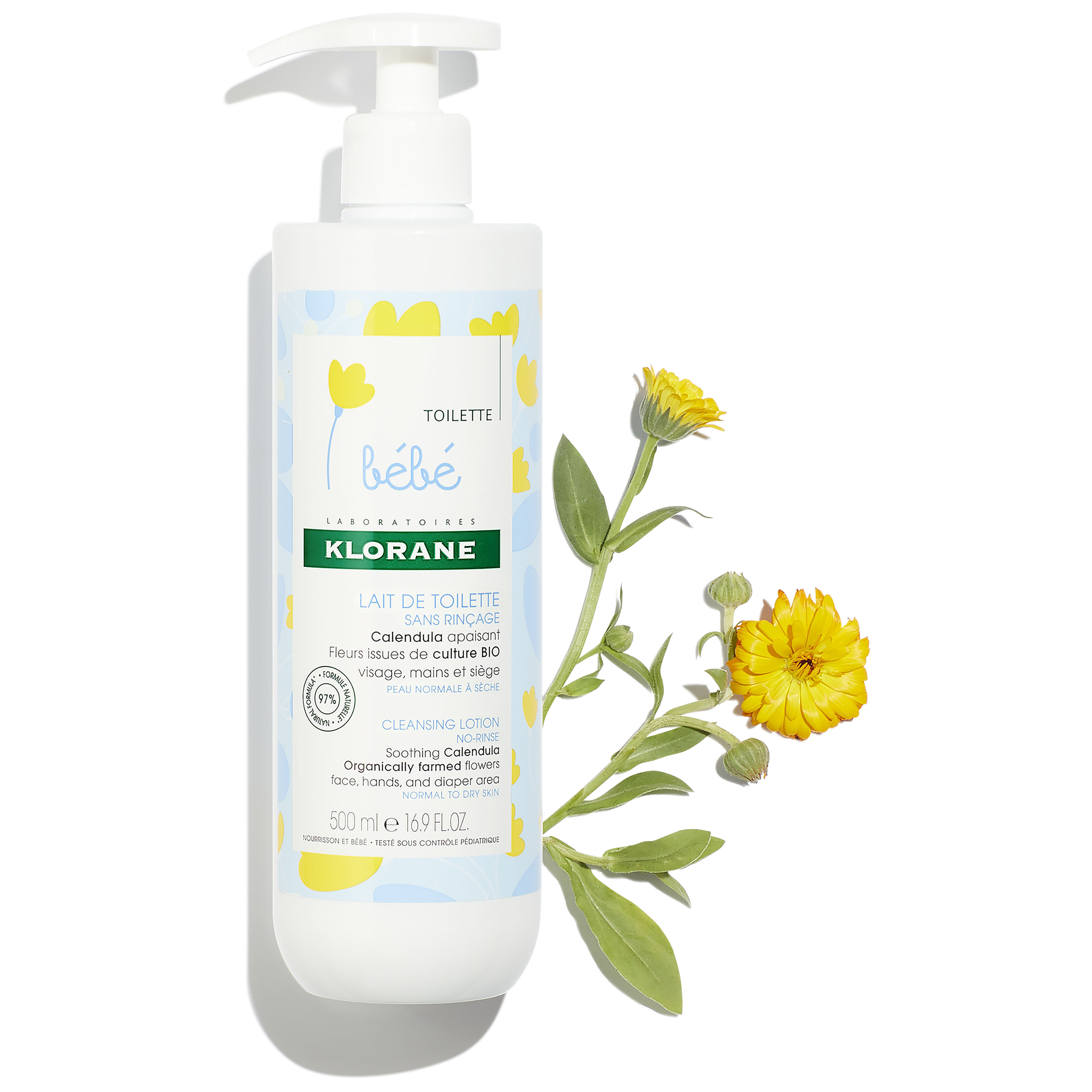 Klorane Bebé Leite de Limpeza Calêndula Bio 500ml