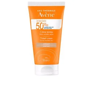 Protetor Solar Avène Solar Spf50+ Creme com Cor para Pele Sensível e Seca 50ml