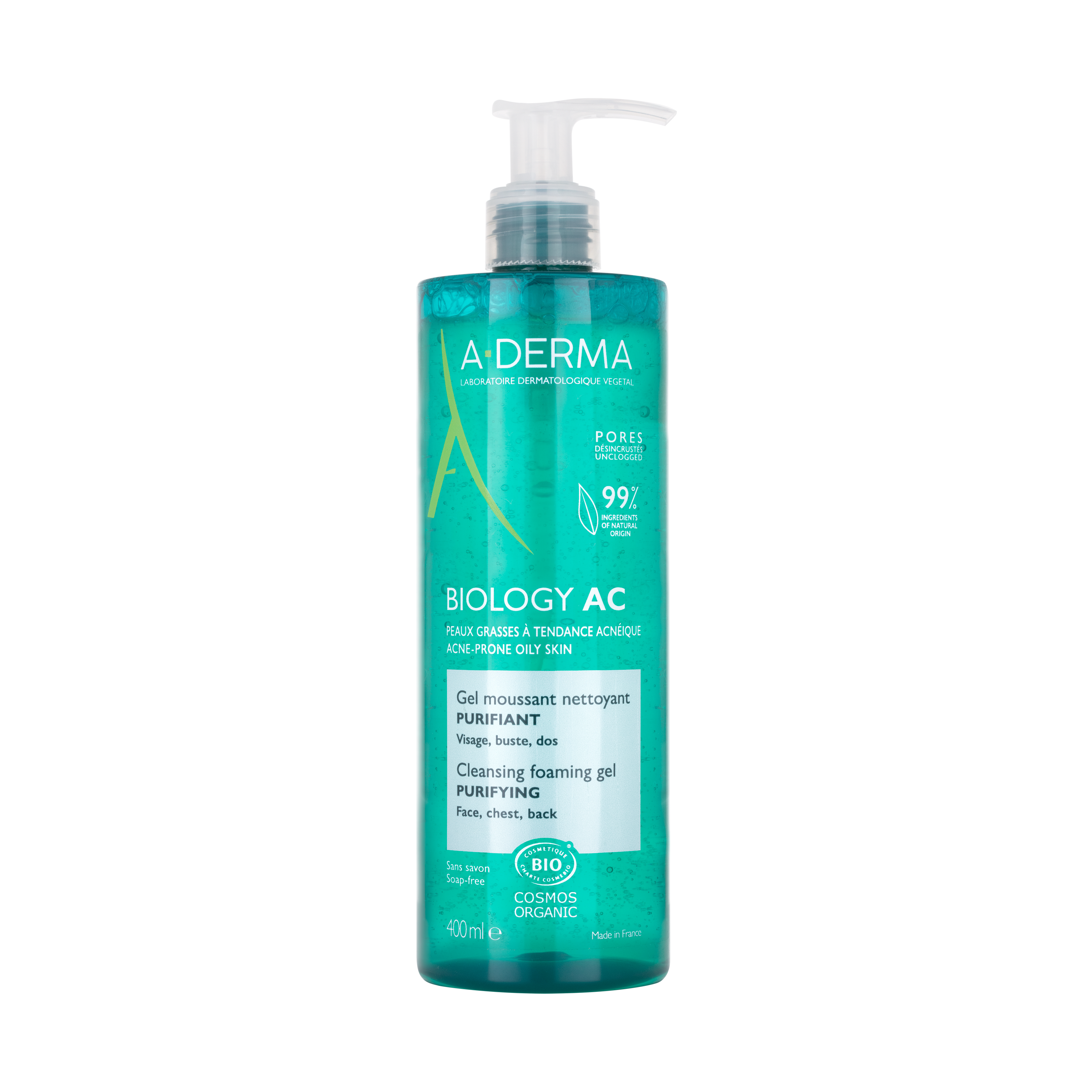 A-Derma Biology AC Gel de Espuma de Limpeza Purificante 400ml