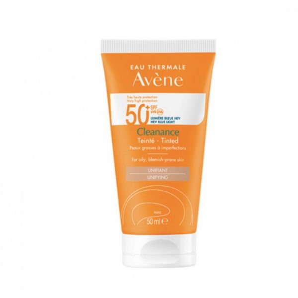 Protetor Solar Avène Sun Cleanance Tinted Sunscreen SPF50+ 50ml